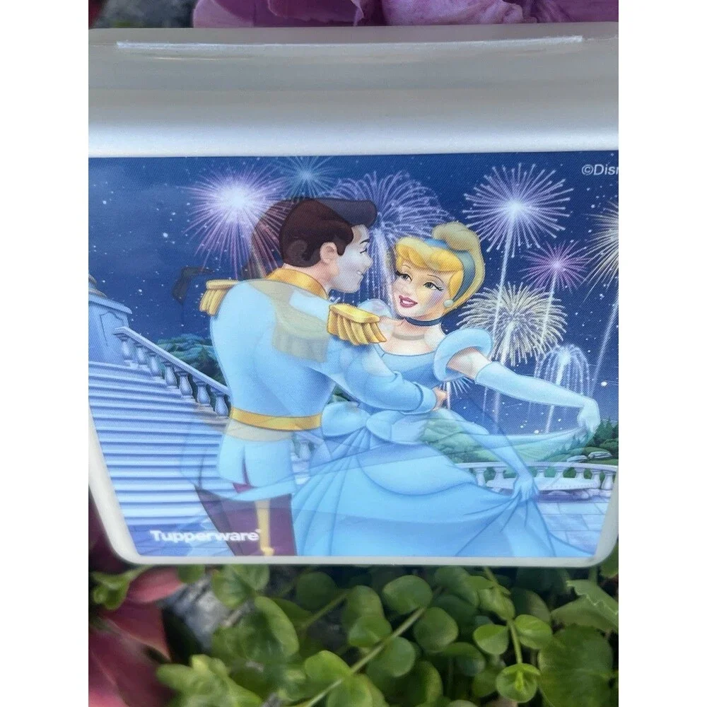 2004 Y2K Disney Cinderella Tupperware Lenticular Sandwich Keeper Collector Item